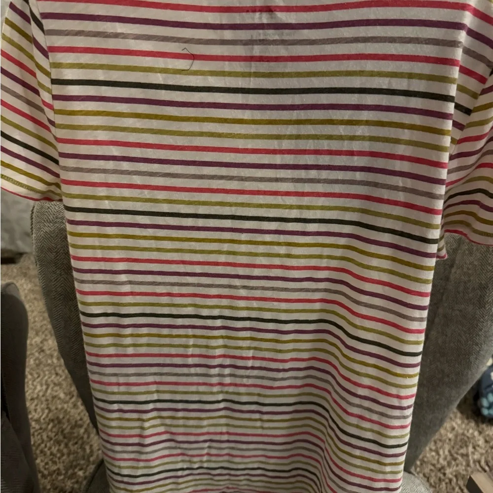 Sonoma Multicolor Striped V-Neck Tee - Picture 4 of 5